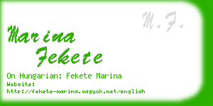 marina fekete business card